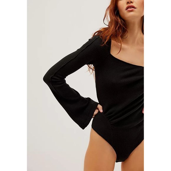 FREE PEOPLE On A Cloud Bodysuit / Black - Picture 8 of 11